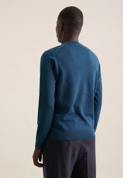 Regular Pullover Uni in Türkis |  Seidensticker Onlineshop