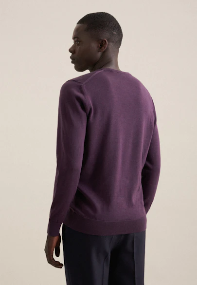 Regular Pull-over Uni in Lilas |  Seidensticker Onlineshop