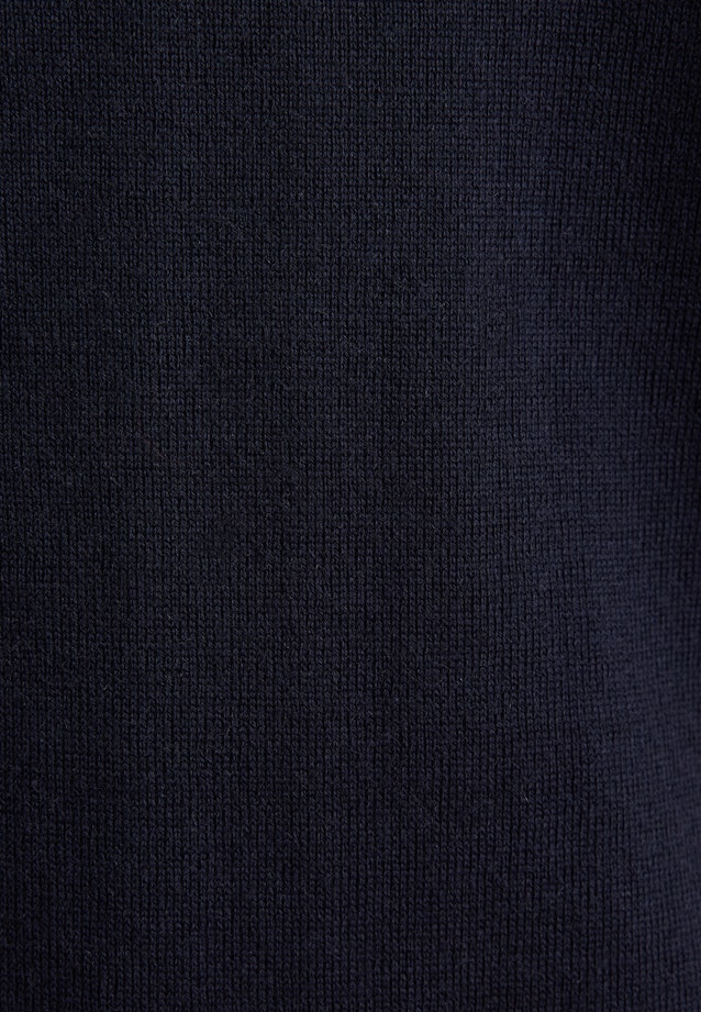 Regular Pull-over Uni in Bleu Foncé |  Seidensticker Onlineshop