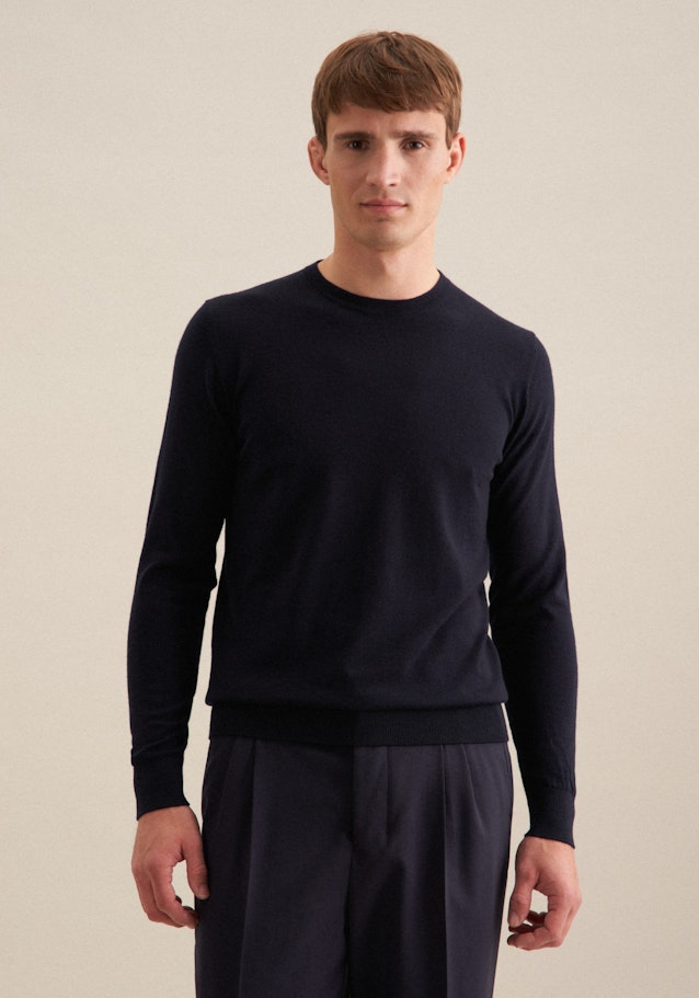 Regular Pullunder, Pullover Uni in Dunkelblau | Seidensticker Onlineshop