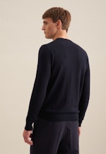 Regular Pullover Uni in Dunkelblau |  Seidensticker Onlineshop