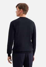 Regular Pull-over Uni in Bleu Foncé |  Seidensticker Onlineshop