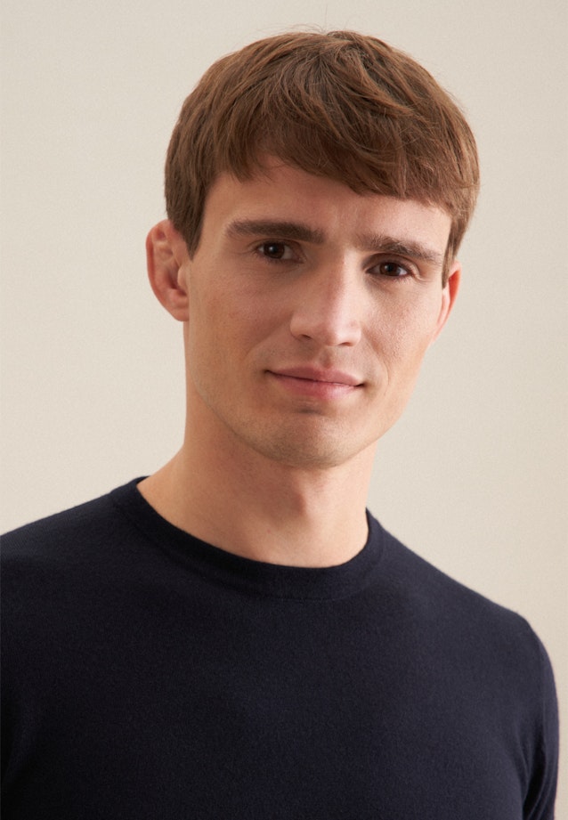 Regular Pullover Uni in Dunkelblau |  Seidensticker Onlineshop