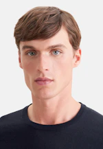 Regular Pull-over Uni in Bleu Foncé |  Seidensticker Onlineshop