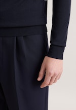 Round neck Pullover  , Uni in Dark Blue |  Seidensticker Onlineshop