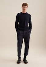 Regular Pullover Uni in Dunkelblau |  Seidensticker Onlineshop