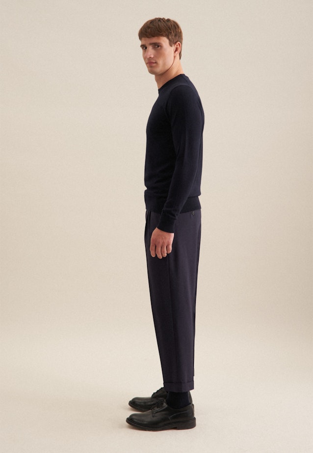 Regular Pullover Uni in Dunkelblau |  Seidensticker Onlineshop