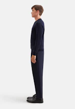Regular Pull-over Uni in Bleu Foncé |  Seidensticker Onlineshop