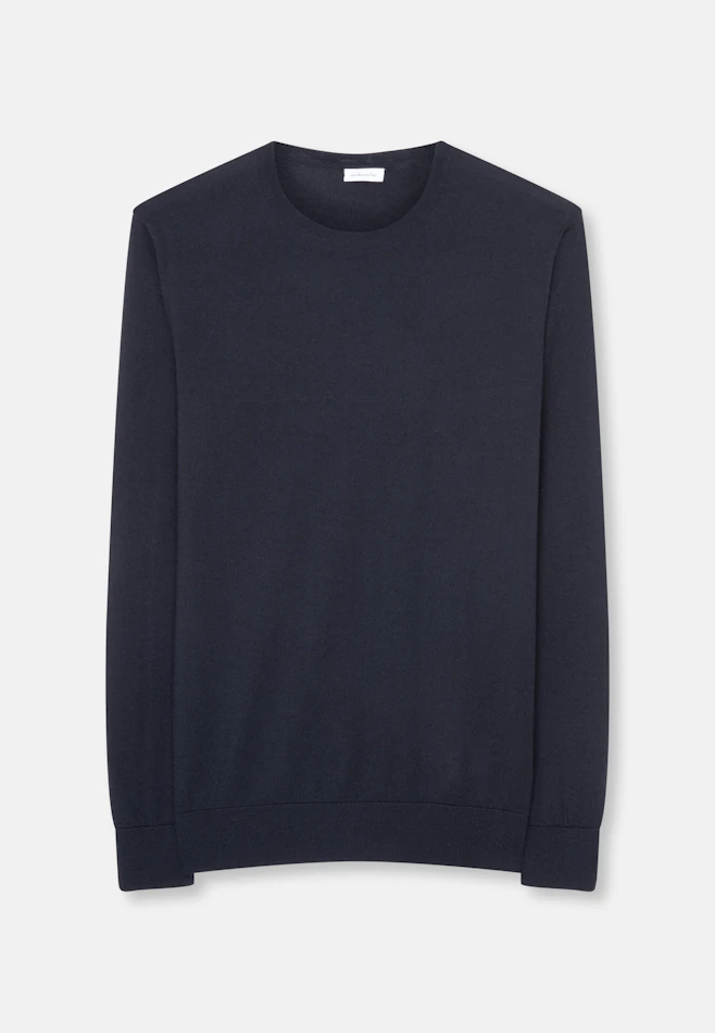 Regular Pullover Uni in Dunkelblau | Seidensticker Onlineshop