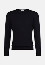 Regular Pull-over Uni in Bleu Foncé |  Seidensticker Onlineshop