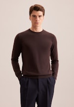 Regular Pullover Uni in Braun |  Seidensticker Onlineshop