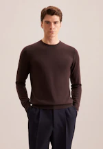Rundhals Pullover  , Uni in Braun |  Seidensticker Onlineshop