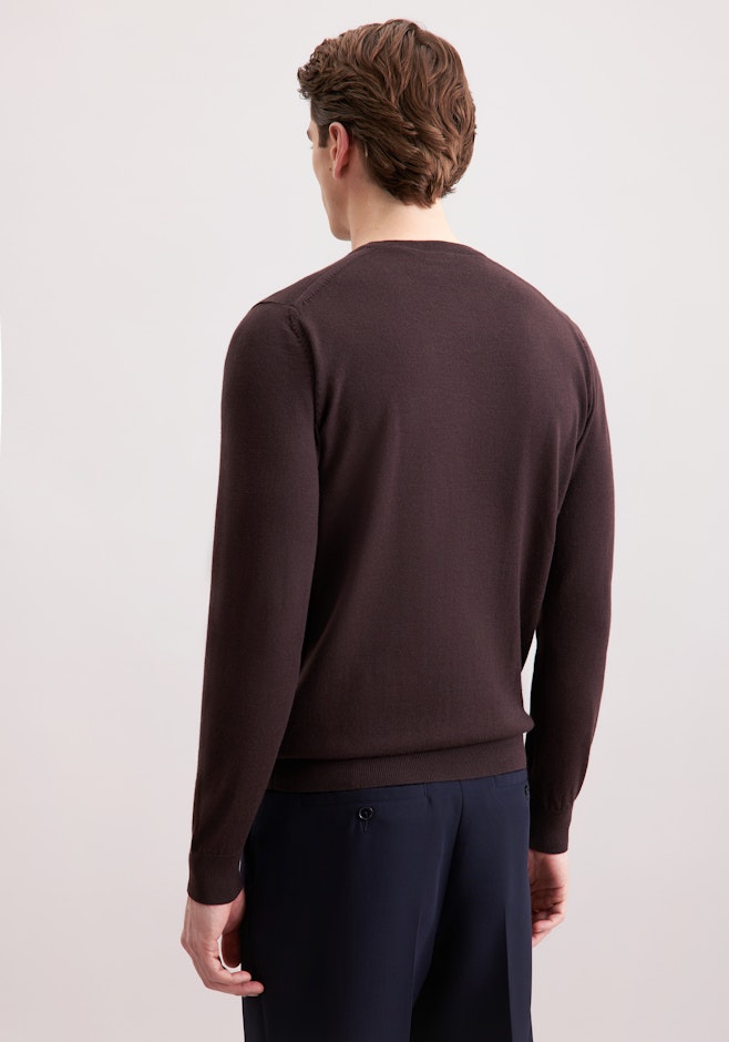 Regular Pull-over Uni dans Marron | Boutique en ligne Seidensticker