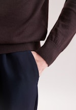 Regular Pullover Uni in Braun |  Seidensticker Onlineshop