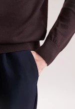 Rundhals Pullover  , Uni in Braun |  Seidensticker Onlineshop