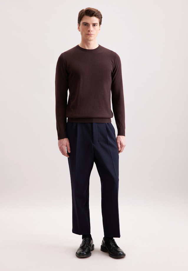 Regular Pullover Uni in Braun |  Seidensticker Onlineshop