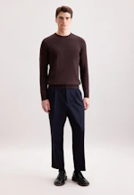Rundhals Pullover  , Uni in Braun |  Seidensticker Onlineshop