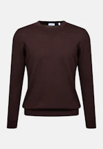 Rundhals Pullover  , Uni in Braun |  Seidensticker Onlineshop