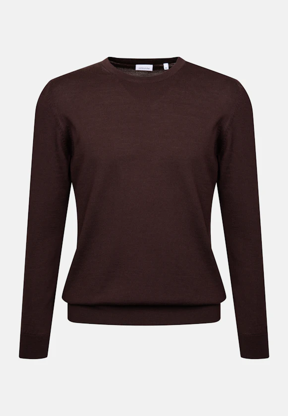 Regular Pullover Uni in Braun |  Seidensticker Onlineshop