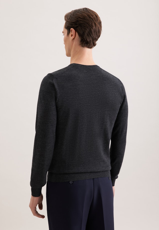 Regular Pullover Uni in Grau |  Seidensticker Onlineshop