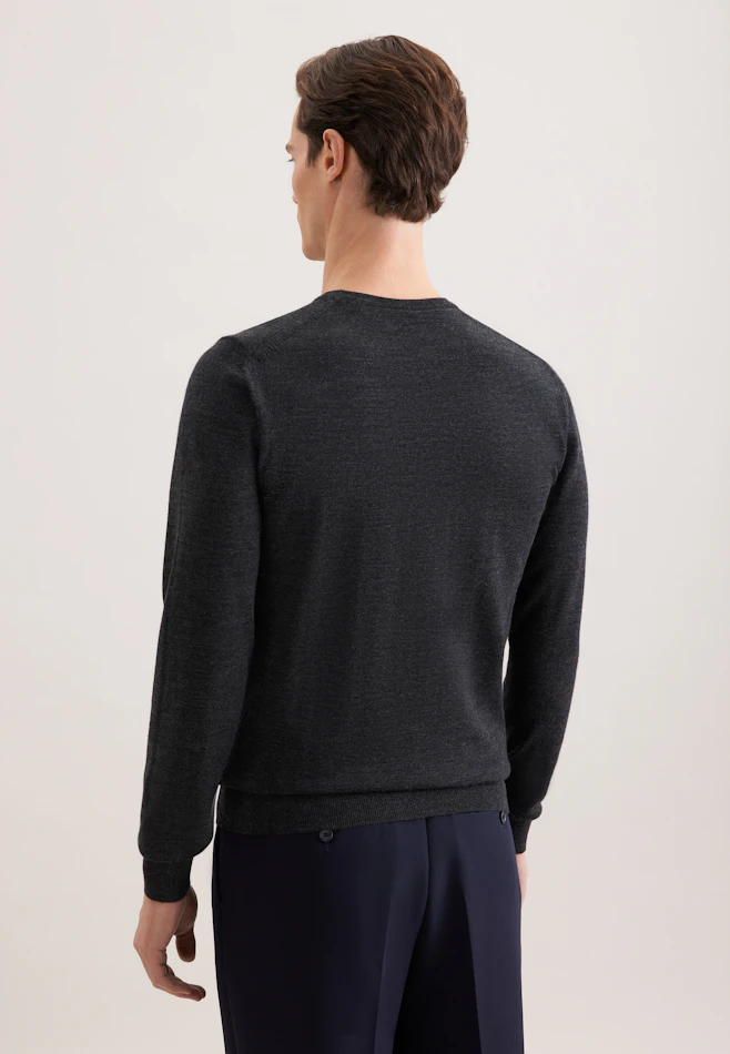 Regular Pull-over Uni dans Gris | Boutique en ligne Seidensticker