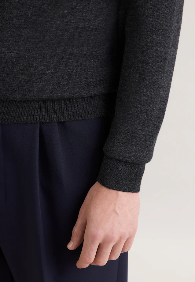 Round neck Pullover  , Uni in Grey |  Seidensticker Onlineshop