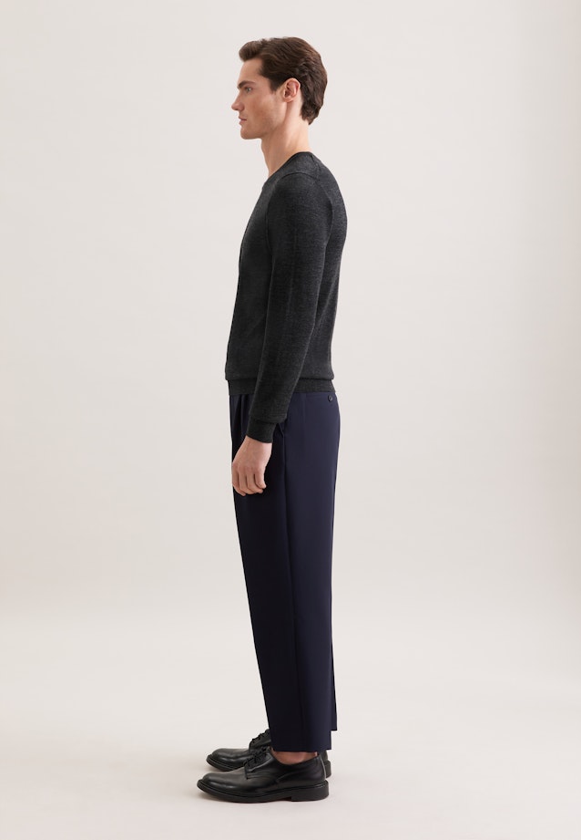 Regular Pullover Uni in Grau |  Seidensticker Onlineshop