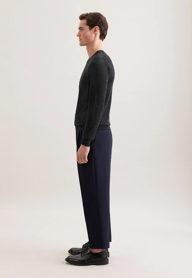 Rundhals Pullover  , Uni in Grau |  Seidensticker Onlineshop