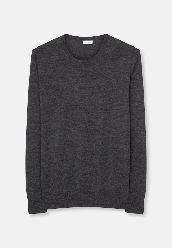 Regular Pullover Uni in Grau | Seidensticker Onlineshop