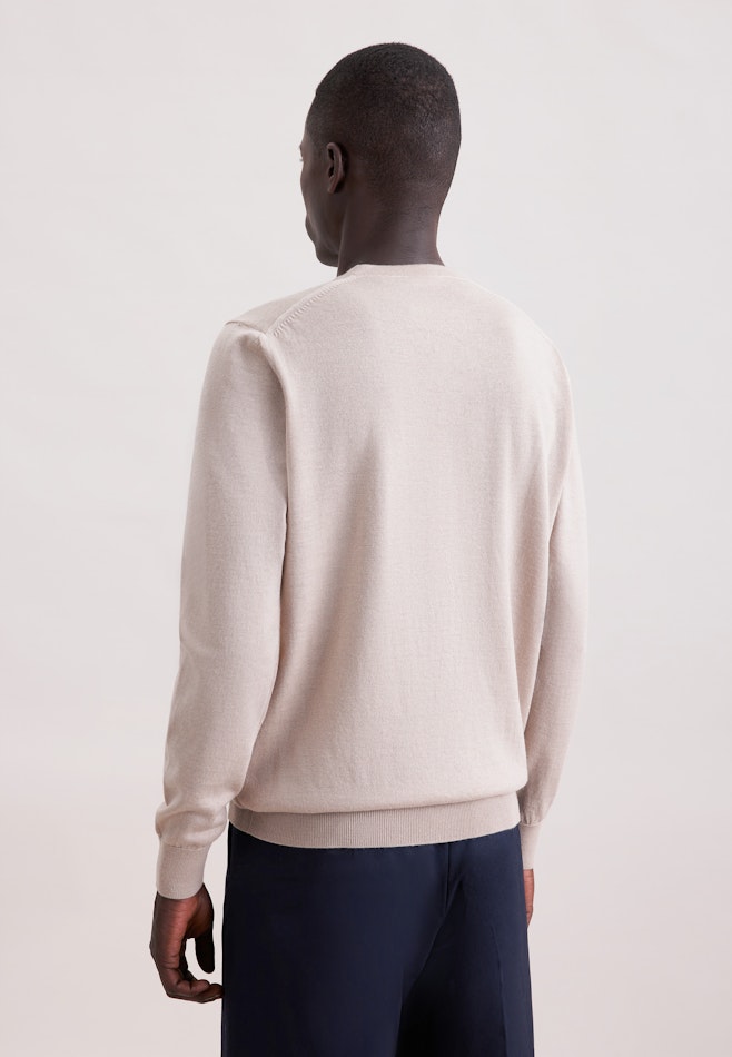 Regular Pullover Uni in Beige | Seidensticker Onlineshop