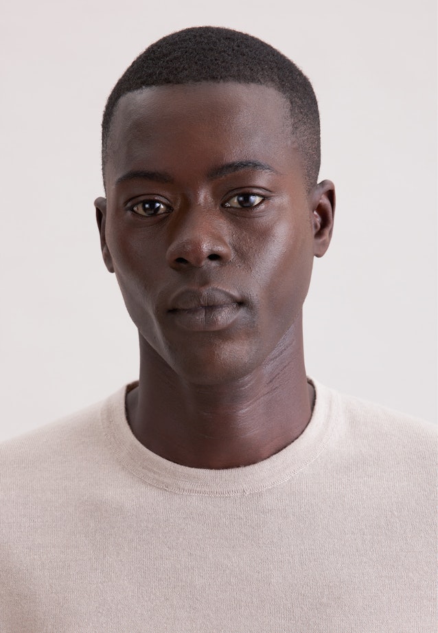 Regular Pullover Uni in Beige |  Seidensticker Onlineshop