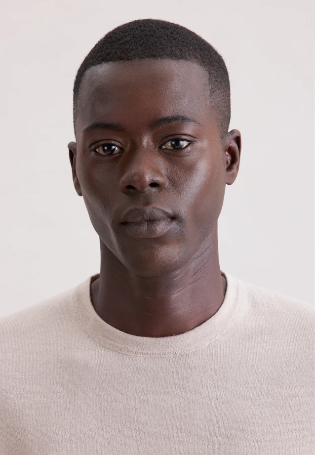 Rundhals Pullover  , Uni in Beige |  Seidensticker Onlineshop