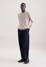 Regular Pullover Uni in Beige |  Seidensticker Onlineshop