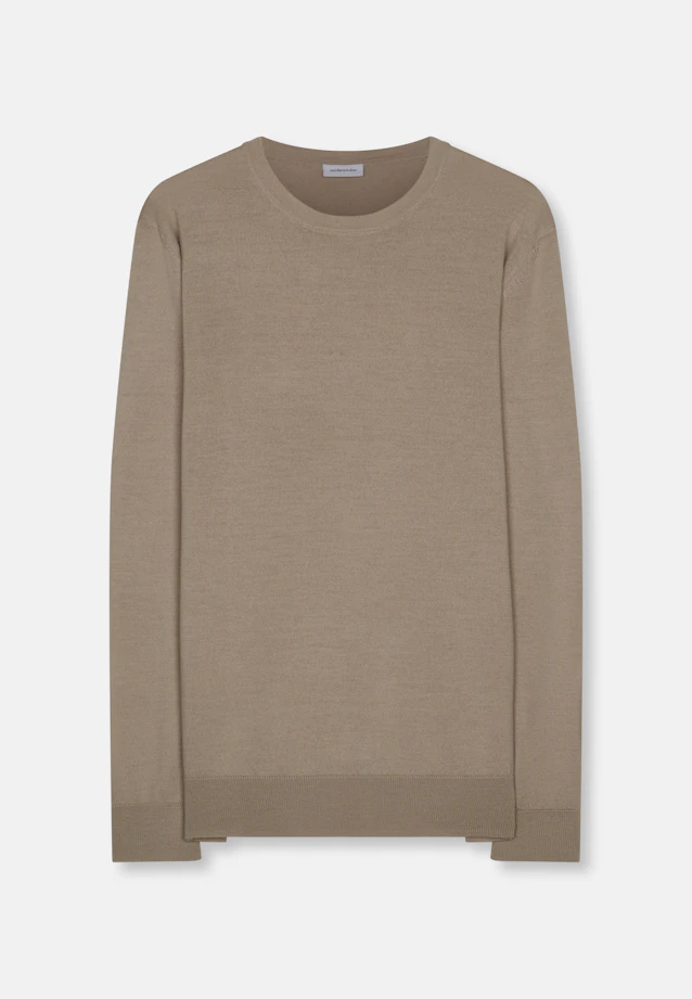 Rundhals Pullover  , Uni in Beige |  Seidensticker Onlineshop