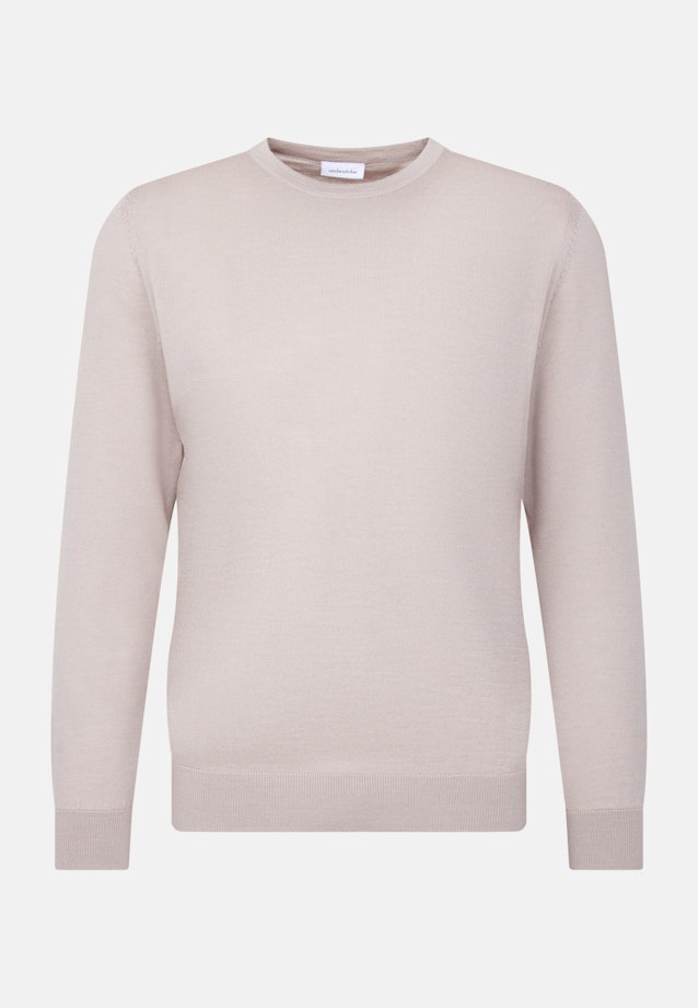 Regular Pullover Uni in Beige |  Seidensticker Onlineshop