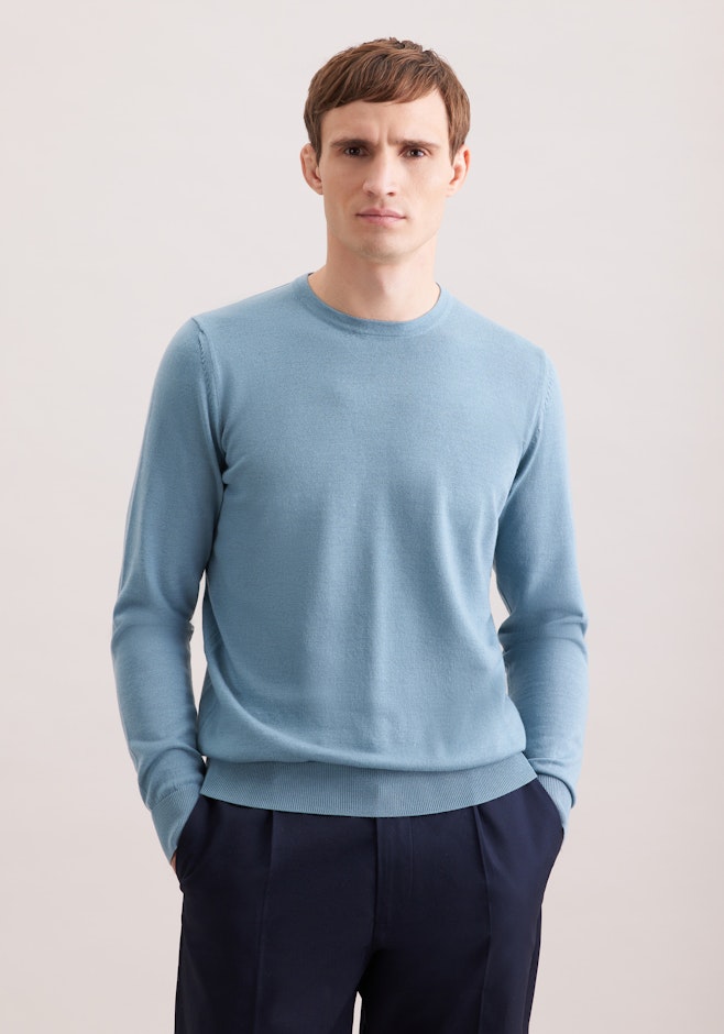 Regular Pull-over Uni dans Vert | Boutique en ligne Seidensticker