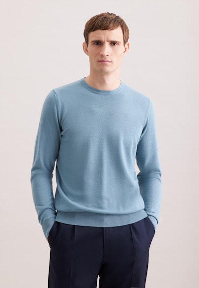 Regular Pullover Uni in Grün |  Seidensticker Onlineshop