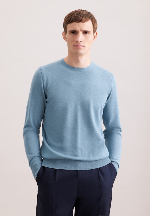 Regular Pullover Uni in Grün |  Seidensticker Onlineshop