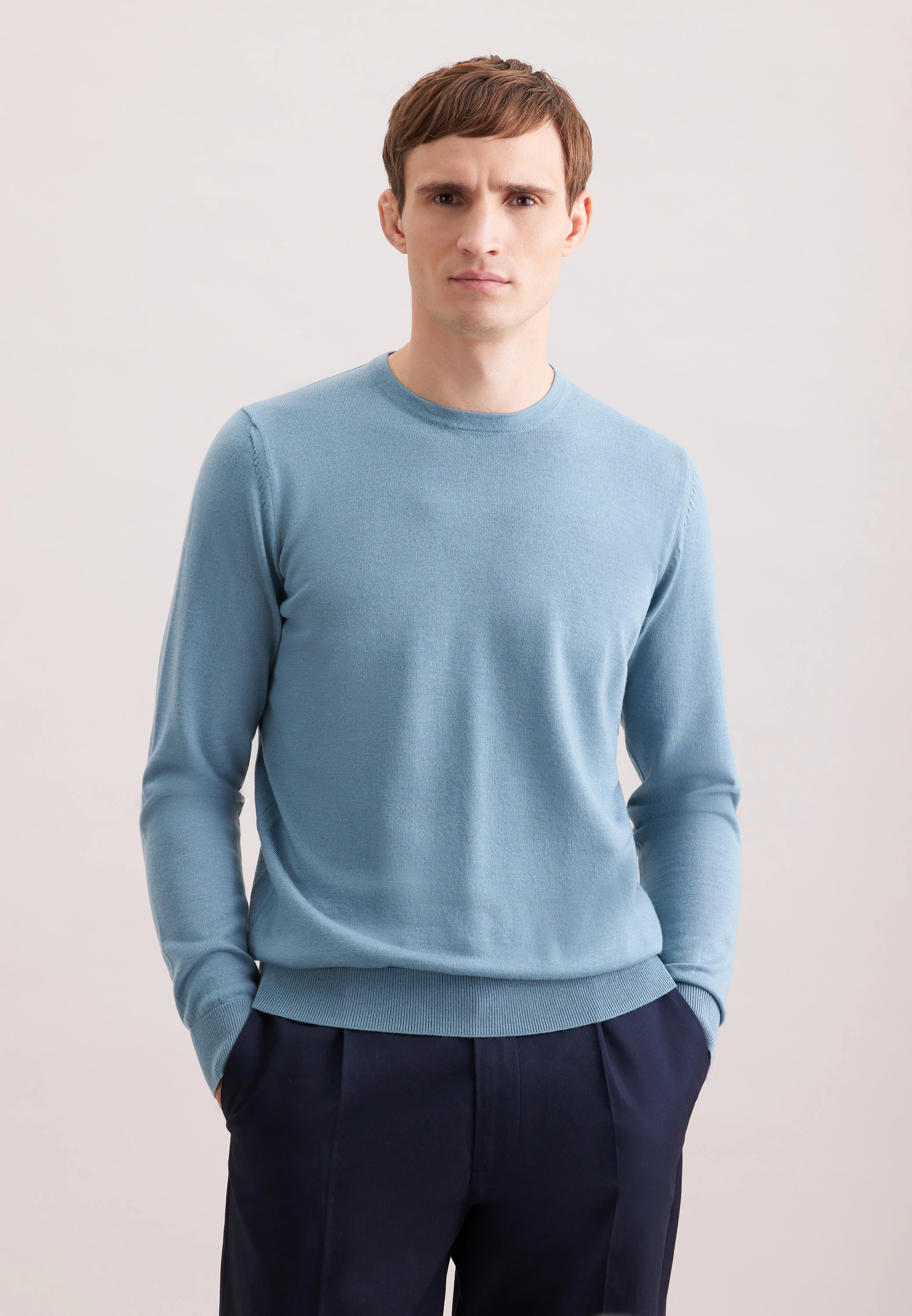 Seidensticker Regular Pullover Uni, Kollektion, Größe 3XL aus Herren/Bekleidung/Strick