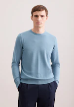 Regular Pull-over Uni in Vert |  Seidensticker Onlineshop