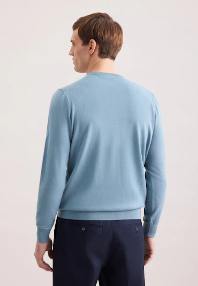 Rundhals Pullover  , Uni in Grün |  Seidensticker Onlineshop