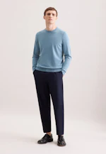 Regular Pull-over Uni in Vert |  Seidensticker Onlineshop