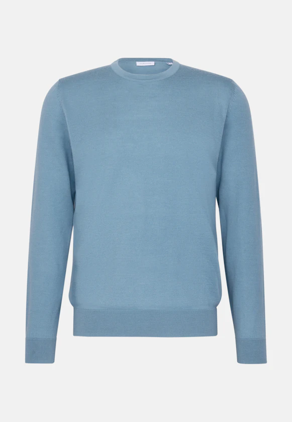 Regular Pull-over Uni in Vert |  Seidensticker Onlineshop
