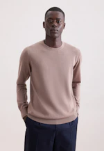 Rundhals Pullover  , Uni in Braun |  Seidensticker Onlineshop