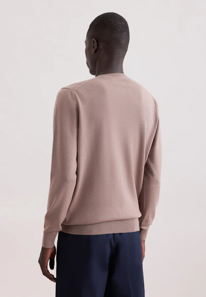 Regular Pullover Uni in Braun |  Seidensticker Onlineshop