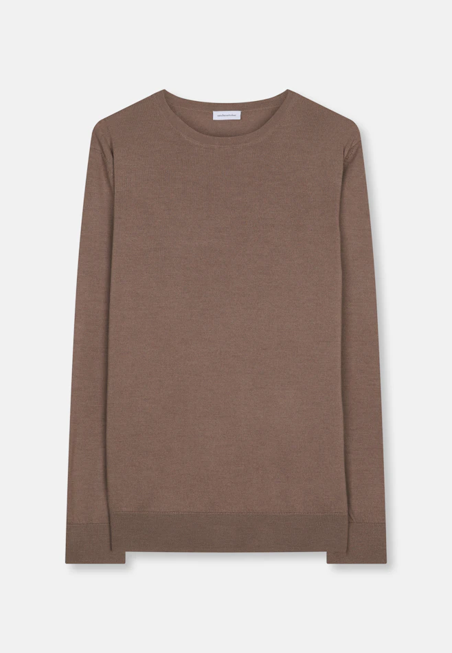 Regular Pullover Uni in Braun | Seidensticker Onlineshop