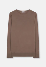 Rundhals Pullover  , Uni in Braun |  Seidensticker Onlineshop