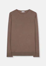 Round neck Pullover  , Uni in Braun |  Seidensticker Onlineshop
