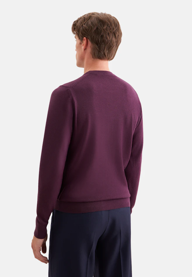 Rundhals Pullover  , Uni in Rosa | Seidensticker Onlineshop