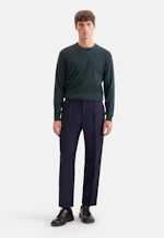 Regular Pull-over Uni in Vert |  Seidensticker Onlineshop